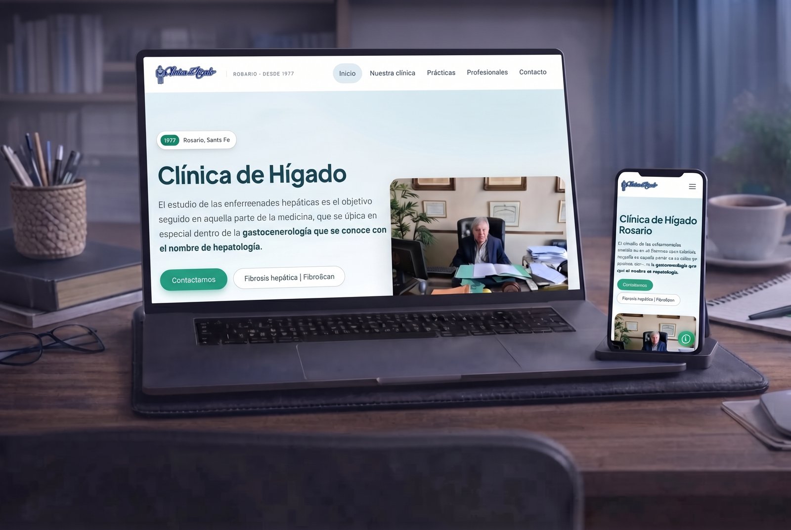 Rediseño Web para Clínica de Hígado Rosario